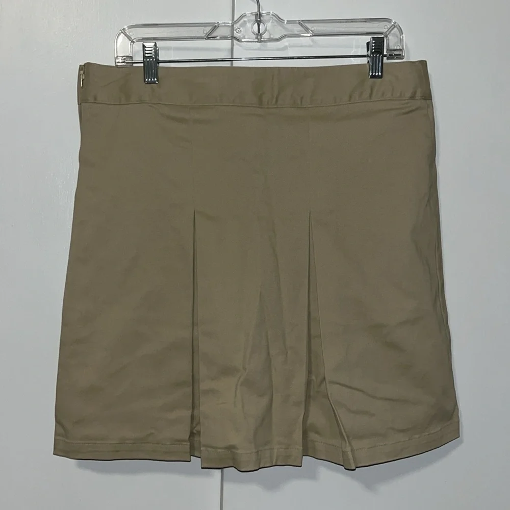 Cat & Jack Pleated Twill Uniform Skort Skirt Khaki Girl’s 16 Plus